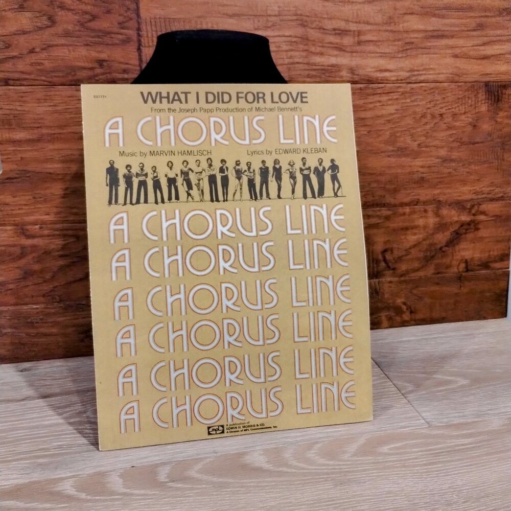 A Chorus Line-What I Did For Love 1975 Sheet Music Cover COVER ONLY